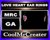 LOVE HEART EAR RINGS