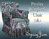 Paisley Wingback Chr Blu