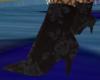 Black Rose Ankle Boots