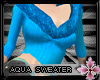 + Knit Sweater: Aqua