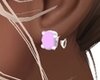 purple silver earrings
