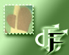 Gold Heart Green Stamp