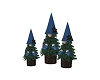 3 Blue Tree Gnomes