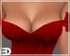 Red Plunge Scarf Dress