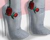 Rose Jeans Boots Blue