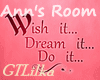 Ann's Room Wall Quote