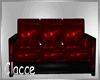 C red black 3 seat couch