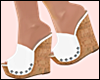 E* White Sexy Wedges