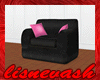 (L) Black /Ht Pink Chair