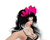 neon pink crystal crown