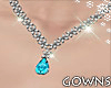 Aquamarine Dia Necklace