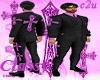Pink Cross Black Suit