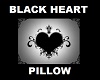 BLACK HEART PILLOW