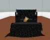 (K) Black Leopard Bed