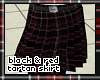 black tartan skirt