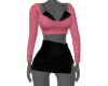 Pink Sweater Mini Skirt