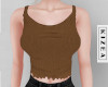 Brown Ribbed Tank