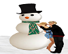 Christmas Snowman Kiss