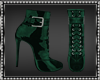 Vinyl Ankle Boots Green