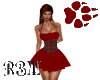 Red Plaid Corset Dress