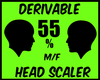 {J} 55% Head Scaler
