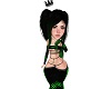 green and black hair