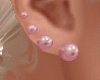 Pink Pearl Earrings Set