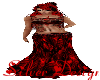Deep DV Rose Red Dress