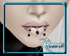 RR~Silver/Black Lip Ring