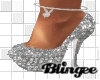 silver bling shoe small 