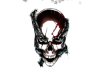 skull head falling
