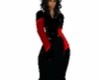 BLK RED DESIGNER DRESS