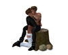 Gay Kiss and cuddle tree