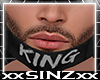 X KING GRAY FACE MASK X
