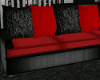 Red, Black Sofa