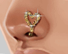  Heart NoseRing Gold