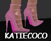 Pink sequin heels