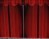 red animated curtain