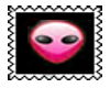 Pink Alien Stamp