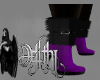 chic winter boots purple