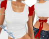 SE-White/Red Bow Top