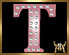 Marquee Letter T Pink
