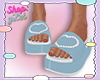 L! Heart slipper - blue