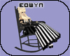 *E* black rockin chair
