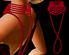back necklace pearls red