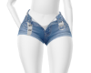 White Belted Stud Shorts