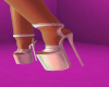 White strap Heels
