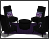 Chat Chairs Black/Purple