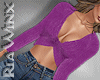 Purple Fluffy Crop Top