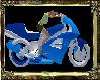 Blue and silver bike